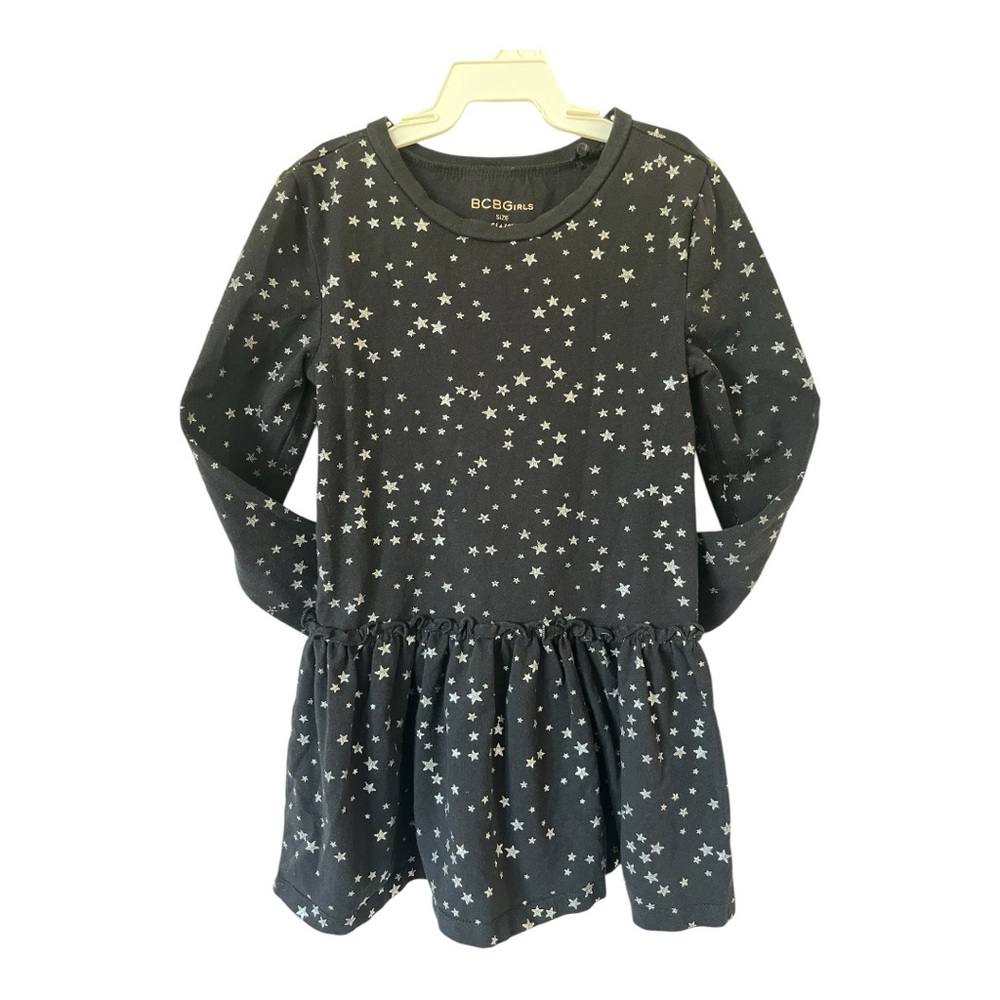 BCBGirls Black Casual Sweater Dress with Cuffed Sleeves
